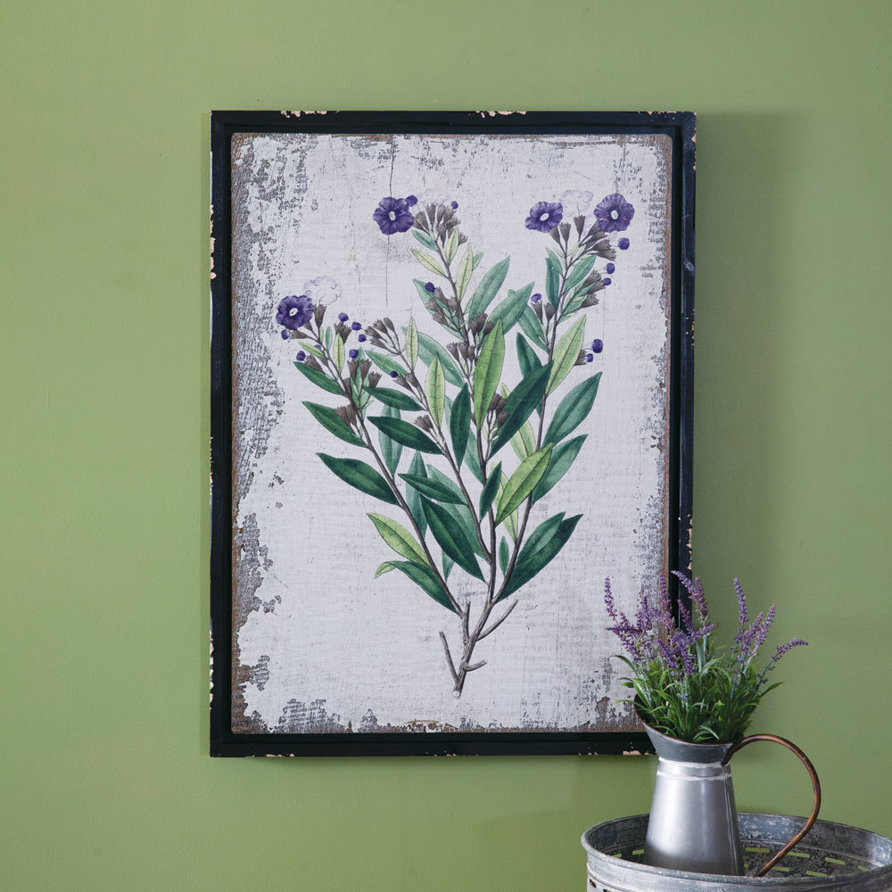 Botanical Wild Indigo Wall Decor 23¾''W x 1¼''D x 31''H